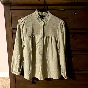 JCrew long sleeve soft gauze garden top